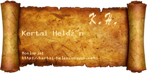 Kertai Helén névjegykártya